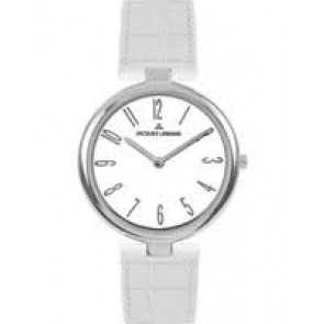 Correa de reloj Jacques Lemans 1-1407-WI Cuero Blanco 6mm